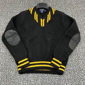 Vintage Polo Ralph Lauren‎ Sweater Men Medium Black Pullover Long Sleeve Wool M